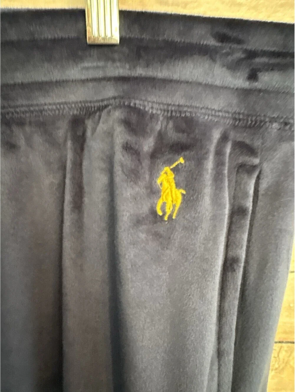 Polo Ralph Lauren Velour Hoodie Pullover Mens XL Navy Blue Sleepwear Unworn